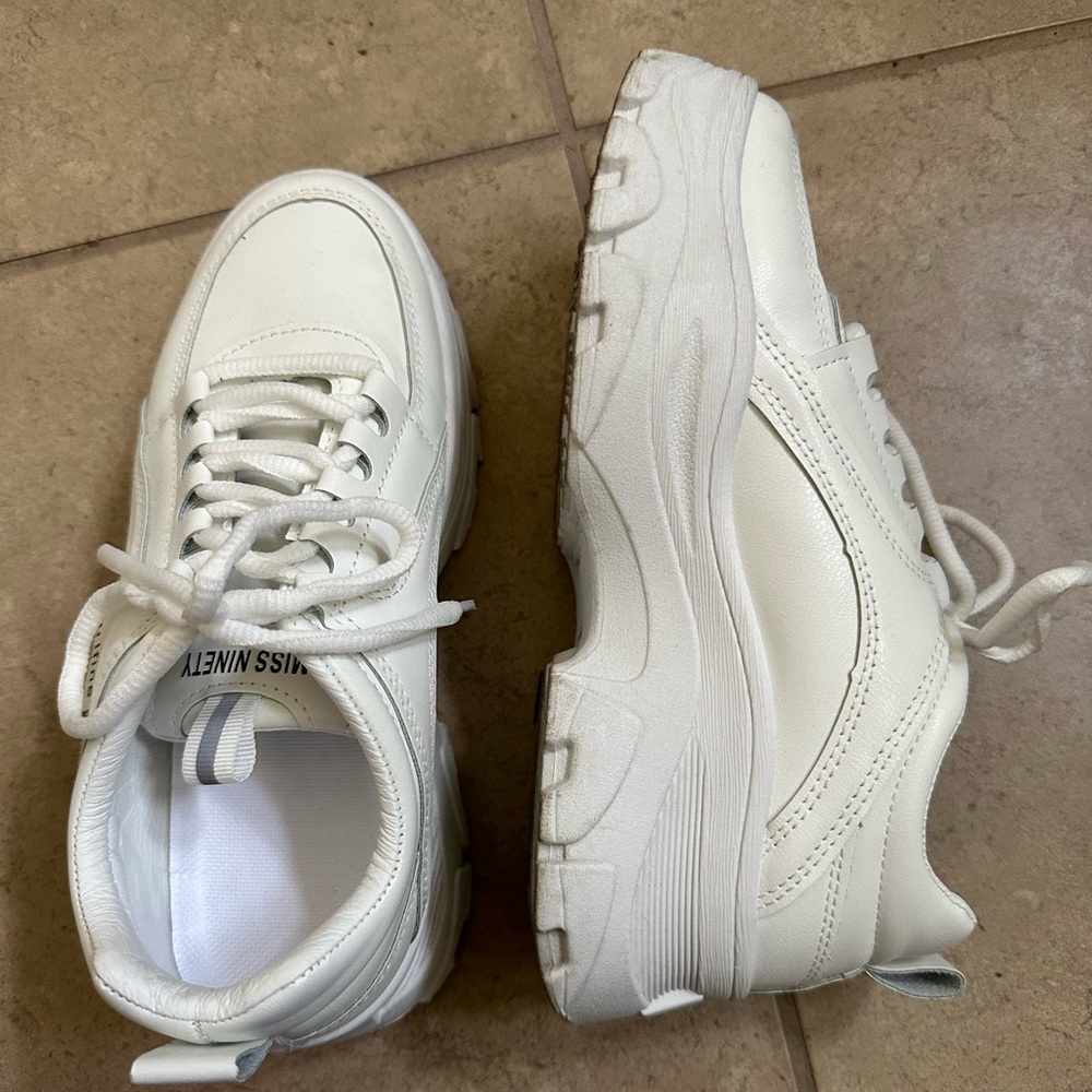 white chunky sneakers